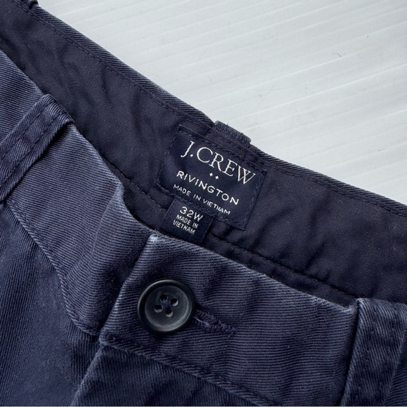 J. Crew Rivington Dark Blue Flat Front Men's Shorts - Picture 2 of 6